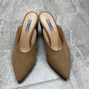 Prada Women's Brown Suede Mules size 38.5